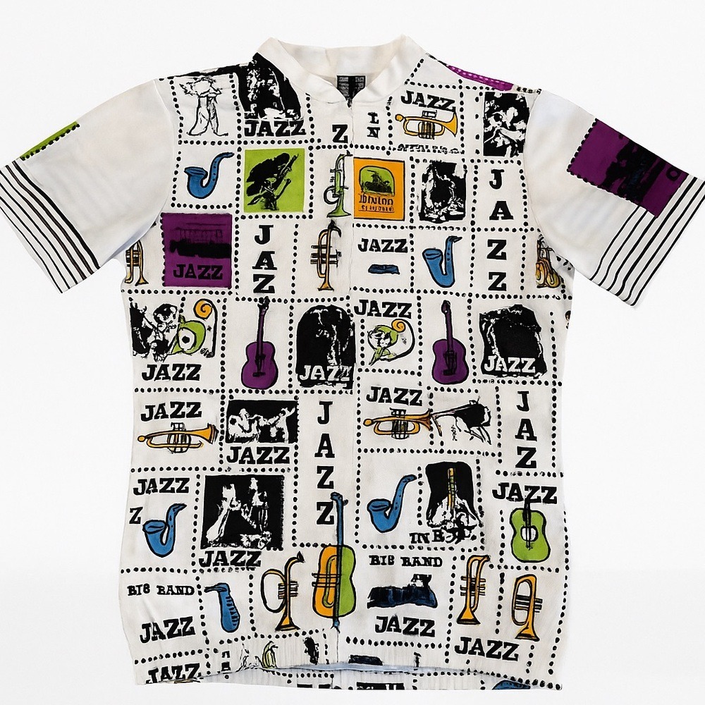 Giordana Jazz Festival Cycling Jersey M Vintage 1996 USA Rare Print COLLECTIBLE - Picture 3 of 9